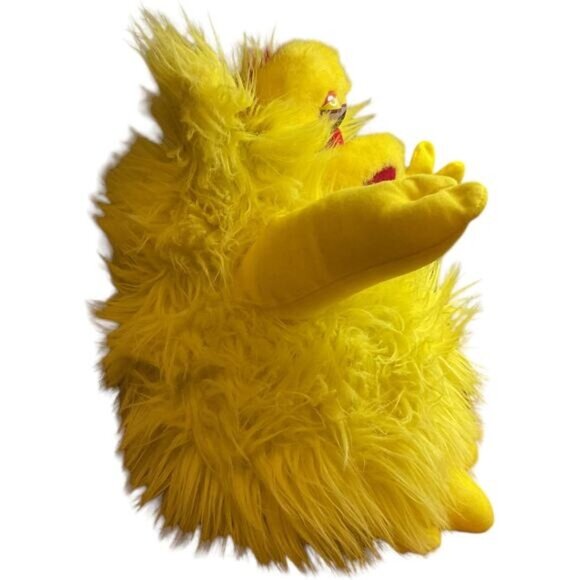 Yanjee Furbles Monster Green Red Hand Puppet Monster Plush Stuffed Animal Toy - Picture 3 of 9